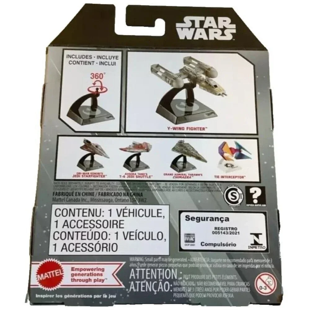 Mattel Hot Wheels Star Wars Y-Wing Fighter Diecast Ship NIB